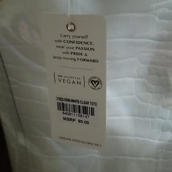 Urban expressions  clear tote with pouch - Picture 3 of 5